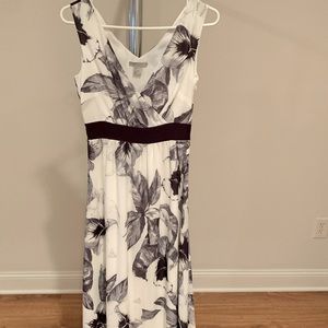 NWOT White Floral Maxi Dress